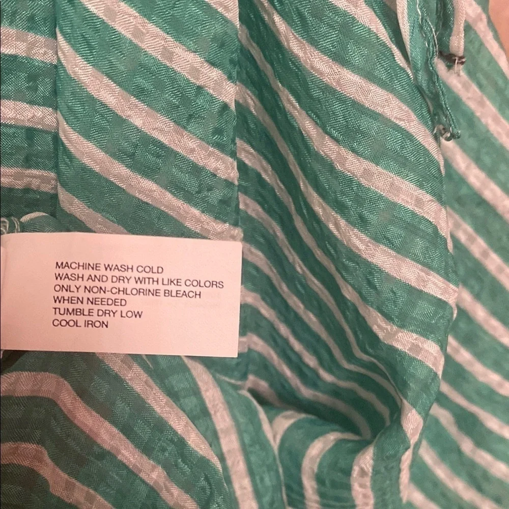 Gap Striped Green Women's Top Size M